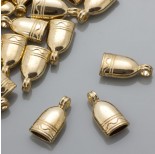 Zdjęcie - Końcówki do rzemieni meksykańskie spłaszczone gold color 9,5x4mm